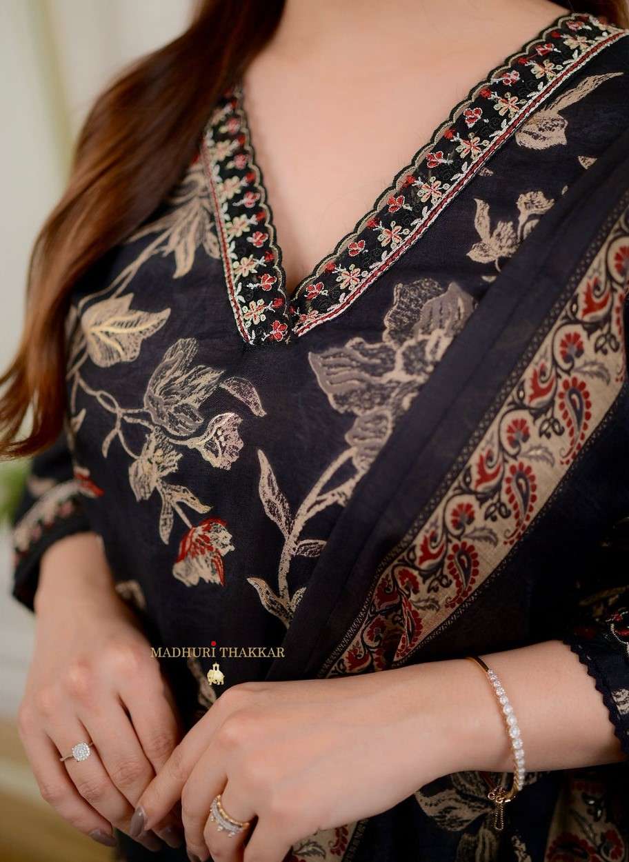 Flawless Florals ? Printex Embroidered Cotton Dress for Daily Style (M) - Image 2